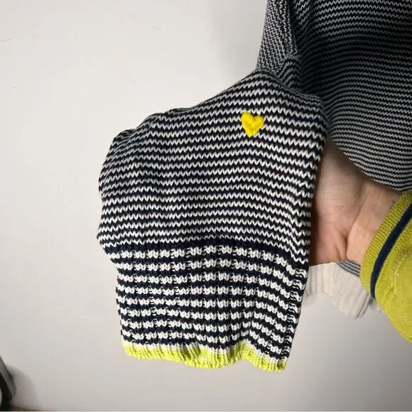 Kerri Rosenthal Blue and White Striped Sweater Silk/Linen Blend size Medium - Picture 9 of 11